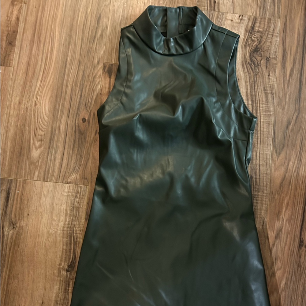 American Retro Dark Green Mini Dress
